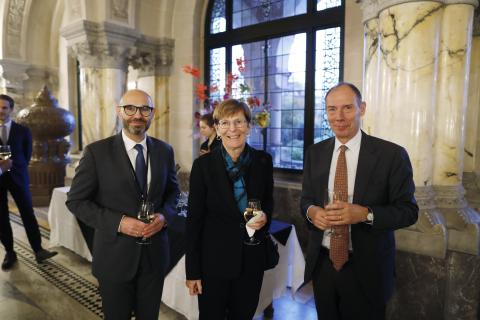 From left to right: HE Mr Marcin Czepelak, Secretary-General of the Permanent Court of Arbitration, HE Judge Joan E. Donoghue, President of the International Court of Justice and HE Mr Philippe Gautier Registrar of the International Court of Justice From left to right: HE Mr Marcin Czepelak, Secretary-General of the Permanent Court of Arbitration, HE Judge Joan E. Donoghue, President of the International Court of Justice and HE Mr Philippe Gautier Registrar of the International Court of Justice