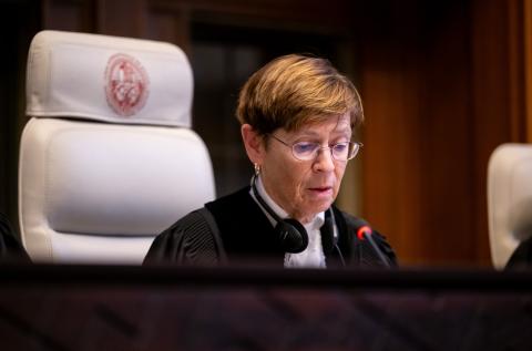 The President of the Court, HE Judge Joan E. Donoghue, at the start of the hearings The President of the Court, HE Judge Joan E. Donoghue, at the start of the hearings