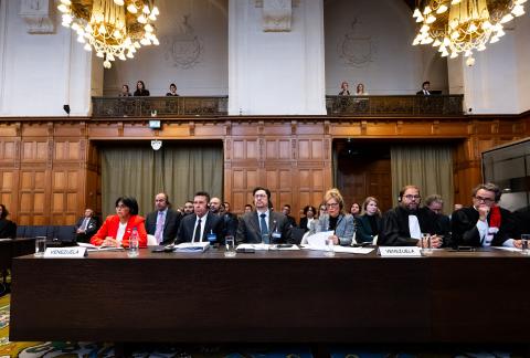Members of the Delegation of Venezuela at the opening of the hearings Members of the Delegation of Venezuela at the opening of the hearings