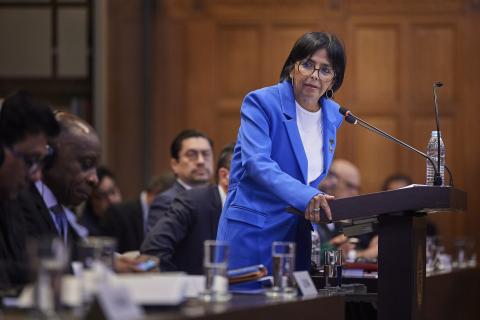HE Ms Delcy Rodríguez, Executive Vice-President of Venezuela, at the opening of Venezuela’s oral arguments HE Ms Delcy Rodríguez, Executive Vice-President of Venezuela, at the opening of Venezuela’s oral arguments