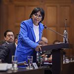 HE Ms Delcy Rodríguez, Executive Vice-President of Venezuela, at the opening of Venezuela’s oral arguments HE Ms Delcy Rodríguez, Executive Vice-President of Venezuela, at the opening of Venezuela’s oral arguments
