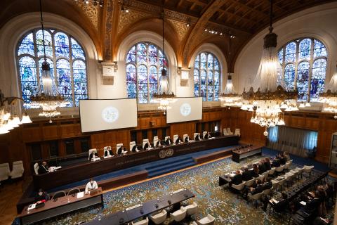 View of the ICJ courtroom View of the ICJ courtroom