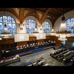 View of the ICJ courtroom View of the ICJ courtroom