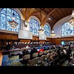 View of the ICJ courtroom View of the ICJ courtroom