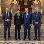 From left to right: HE Mr Philippe Gautier, Registrar of the International Court of Justice, HE Judge Joan E. Donoghue, President of the International Court of Justice, HE Mr Alberto van Klaveren Stork, Minister of Foreign Affairs of the Republic of Chile, and HE Mr Jaime Moscoso, Ambassador of Chile to the Netherlands From left to right: HE Mr Philippe Gautier, Registrar of the International Court of Justice, HE Judge Joan E. Donoghue, President of the International Court of Justice, HE Mr Alberto van Klaveren Stork, Minister of Foreign Affairs of the Republic of Chile, and HE Mr Jaime Moscoso, Ambassador of Chile to the Netherlands