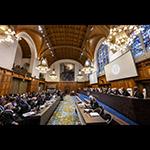 View of the ICJ courtroom on the second day of hearings View of the ICJ courtroom on the second day of hearings