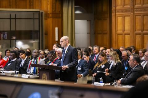 Co-Agent of Israel, Mr Gilad Noam on the second day of hearings Co-Agent of Israel, Mr Gilad Noam on the second day of hearings