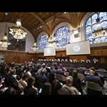 View of the ICJ courtroom View of the ICJ courtroom