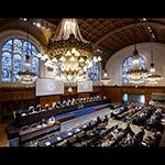 View of the ICJ courtroom View of the ICJ courtroom