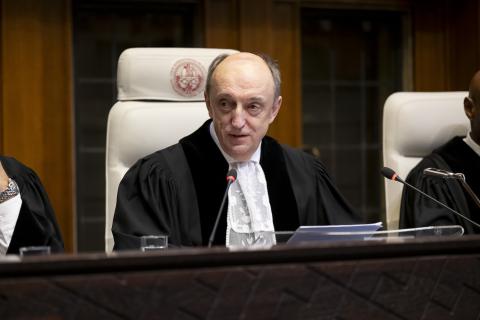 The senior Judge at the Court, HE Mr Peter Tomka The senior Judge at the Court, HE Mr Peter Tomka