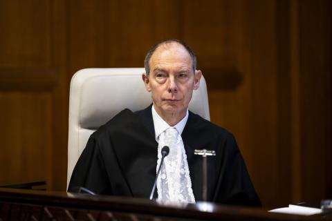 The Registrar of the Court, HE Mr Philippe Gautier, at the start of the hearings The Registrar of the Court, HE Mr Philippe Gautier, at the start of the hearings