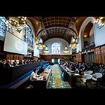 View of the ICJ courtroom View of the ICJ courtroom