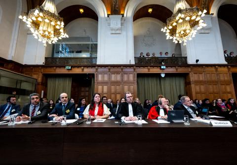 Members of the Delegation of Nicaragua, at the opening of the hearings Members of the Delegation of Nicaragua, at the opening of the hearings
