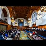 View of the ICJ courtroom on the second day of hearings View of the ICJ courtroom on the second day of hearings