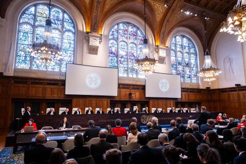 Members of the Court on the second day of hearings Members of the Court on the second day of hearings