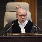 The President of the Court, HE Judge Nawaf Salam, at the start of the hearings The President of the Court, HE Judge Nawaf Salam, at the start of the hearings
