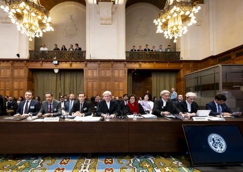 Members of delegation of Azerbaijan on the second day of hearings Members of delegation of Azerbaijan on the second day of hearings