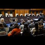 View of the ICJ courtroom at the start of the hearings View of the ICJ courtroom at the start of the hearings