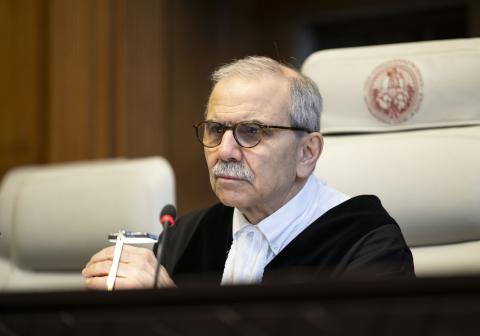 The President of the Court, HE Judge Nawaf Salam, at the start of the hearings The President of the Court, HE Judge Nawaf Salam, at the start of the hearings