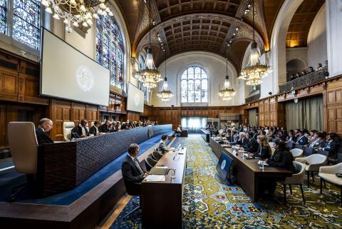 View of the ICJ courtroom at the start of the hearings View of the ICJ courtroom at the start of the hearings