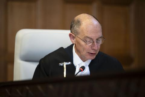 The Registrar of the Court, HE Mr Philippe Gautier, at the start of the hearings The Registrar of the Court, HE Mr Philippe Gautier, at the start of the hearings