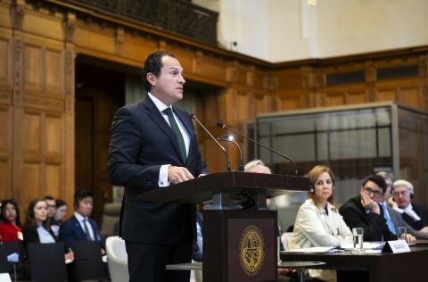 The Agent of Mexico, Mr Alejandro Celorio Alcántara, at the opening of the hearings The Agent of Mexico, Mr Alejandro Celorio Alcántara, at the opening of the hearings
