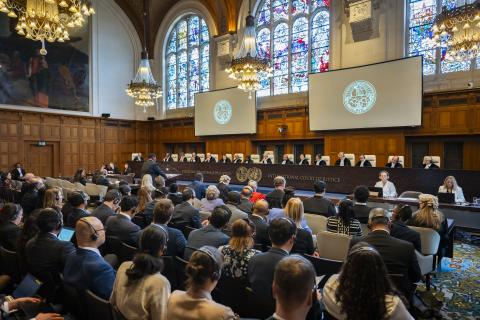 View of the ICJ courtroom View of the ICJ courtroom