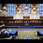 View of the ICJ courtroom View of the ICJ courtroom