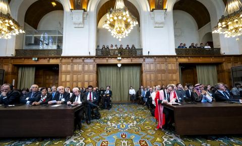 View of the ICJ courtroom View of the ICJ courtroom