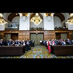 View of the ICJ courtroom View of the ICJ courtroom