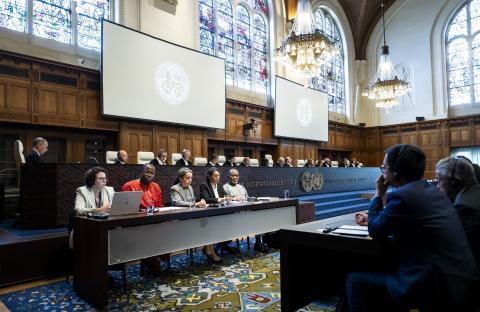 View of the ICJ courtroom View of the ICJ courtroom