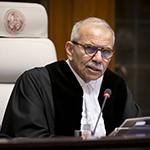 The President of the Court, HE Judge Nawaf Salam, at the start of the hearings The President of the Court, HE Judge Nawaf Salam, at the start of the hearings