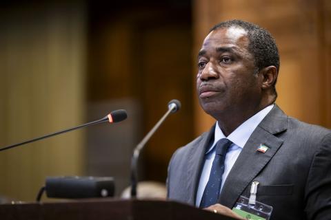The Agent of Equatorial Guinea, HE Mr Domingo Mba Esono, at the opening of the hearings The Agent of Equatorial Guinea, HE Mr Domingo Mba Esono, at the opening of the hearings