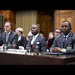 Members of the Delegation of Equatorial Guinea at the opening of the hearings Members of the Delegation of Equatorial Guinea at the opening of the hearings
