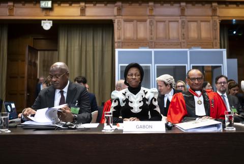 Members of delegation of Gabon on the second day of hearings Members of delegation of Gabon on the second day of hearings