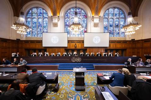 The Members of the Court at the start of the hearings The Members of the Court at the start of the hearings