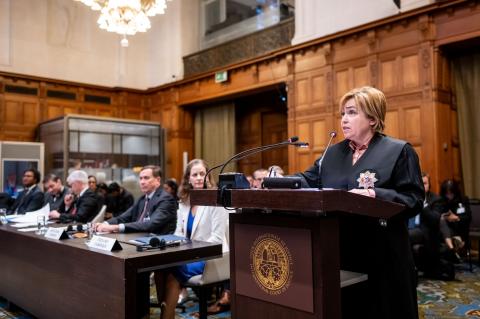 Ms Consuelo Castro Rey, State Attorney, Office of the Attorney General (Spain) Photograph: UN Photo/ICJ-CIJ/Frank van Beek. Courtesy of the ICJ.