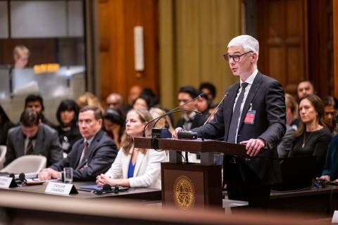 Mr Maksim Musikhin, Director, Legal Department, Ministry of Foreign Affairs (Russian Federation) Photograph: UN Photo/ICJ-CIJ/Frank van Beek. Courtesy of the ICJ.