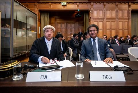 Members of the Delegation of Fiji Photograph: UN Photo/ICJ-CIJ/Frank van Beek. Courtesy of the ICJ.