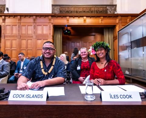 Members of the Delegation of the Cook Islands Photograph: UN Photo/ICJ-CIJ/Frank van Beek. Courtesy of the ICJ.