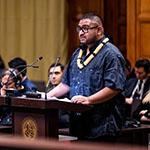 Mr Fuimaono Dylan Asafo, Senior Lecturer, Faculty of Law, University of Auckland (Cook Islands) Photograph: UN Photo/ICJ-CIJ/Frank van Beek. Courtesy of the ICJ.