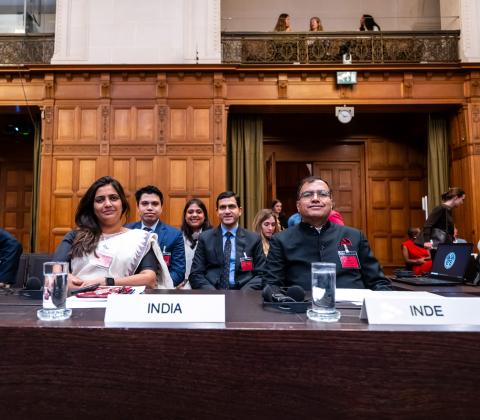 Members of the Delegation of India Photograph: UN Photo/ICJ-CIJ/Frank van Beek. Courtesy of the ICJ.