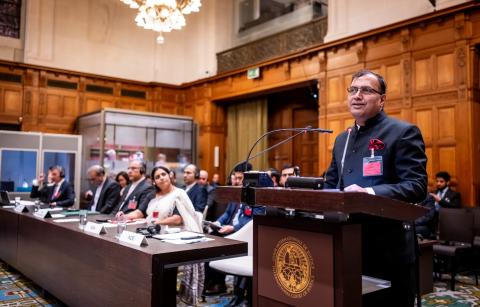 Mr Luther Rangreji, Joint Secretary and Legal Adviser, Ministry of External Affairs (India) Photograph: UN Photo/ICJ-CIJ/Frank van Beek. Courtesy of the ICJ.