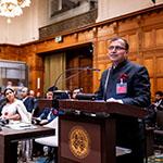 Mr Luther Rangreji, Joint Secretary and Legal Adviser, Ministry of External Affairs (India) Photograph: UN Photo/ICJ-CIJ/Frank van Beek. Courtesy of the ICJ.