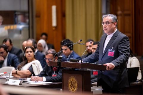Mr Seyed Ali Mousavi, Director General, Department for International Legal Affairs, Ministry of Foreign Affairs (Islamic Republic of Iran) Photograph: UN Photo/ICJ-CIJ/Frank van Beek. Courtesy of the ICJ.