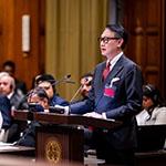 HE Mr Arif Havas Oegroseno, Vice-Minister for Foreign Affairs (Indonesia) Photograph: UN Photo/ICJ-CIJ/Frank van Beek. Courtesy of the ICJ.