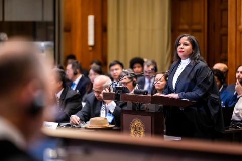 Ms Sherise Gayle, Senior Assistant to the Attorney General, Attorney General’s Chambers (Jamaica) Photograph: UN Photo/ICJ-CIJ/Frank van Beek. Courtesy of the ICJ.