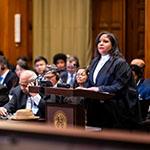 Ms Sherise Gayle, Senior Assistant to the Attorney General, Attorney General’s Chambers (Jamaica) Photograph: UN Photo/ICJ-CIJ/Frank van Beek. Courtesy of the ICJ.