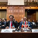Members of the Delegation of Papua New Guinea Photograph: UN Photo/ICJ-CIJ/Frank van Beek. Courtesy of the ICJ.