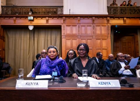 Members of the Delegation of Kenya Photograph: UN Photo/ICJ-CIJ/Frank van Beek. Courtesy of the ICJ.